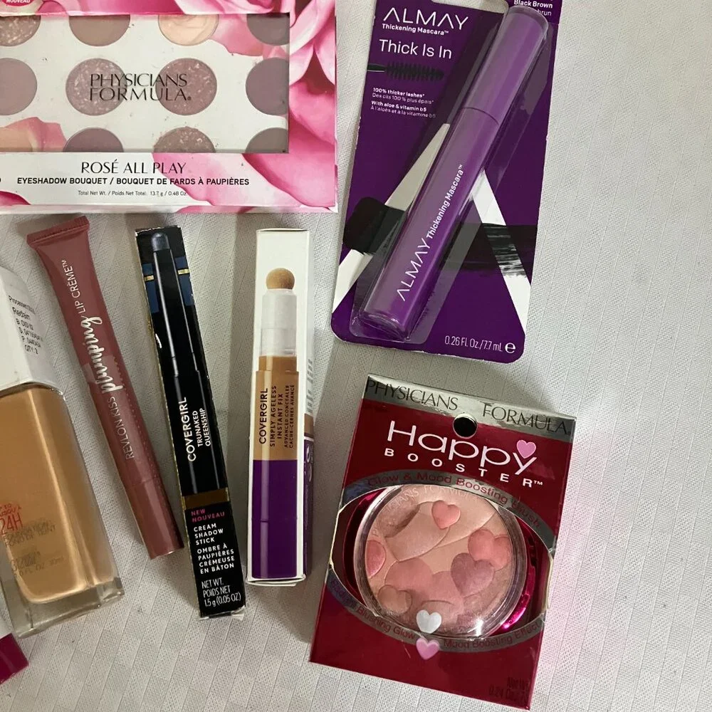 10-Piece Makeup Kit Milani Maybelline PF Almay CoverGirl Full Face Set New